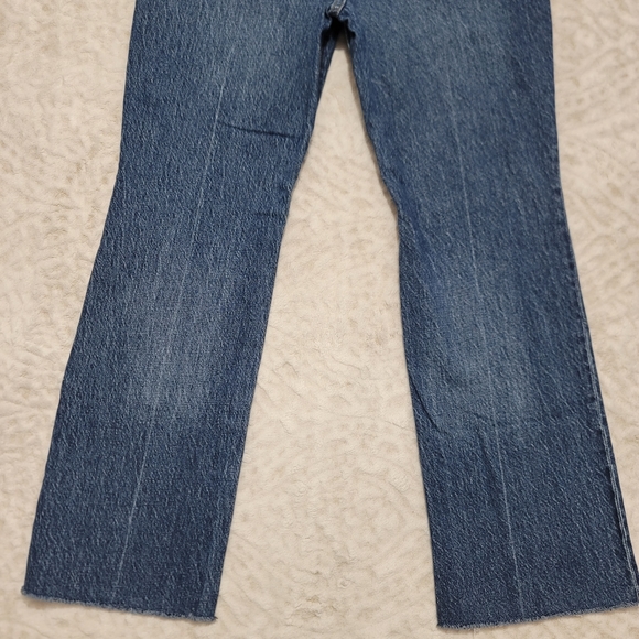 J. Crew Women's Full Length Demi-Boot Raw Hem Size 29 Kamari Wash Jeans - Picture 6 of 15